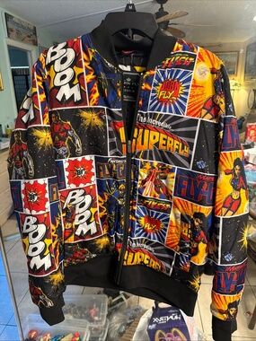 Born Fly The Incredible Superfly Men's sz mediumMarvelous Luke  Power Man Zip-up